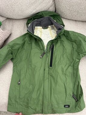 REI Green Kids Raincoat with Hood